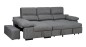 Chaiselongue cama Huesca, tela  magnol gris