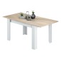 Mesa comedor Kendra extensible blanco roble