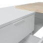 Mesa despacho Office con buc reversible roble canadian/blanco artik