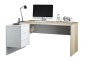 Mesa despacho Office con buc reversible roble canadian/blanco artik