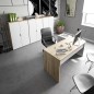 Mesa despacho Office con buc reversible roble canadian/blanco artik