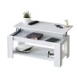 Mesa de centro elevable Ambit en blanco artik