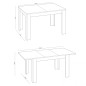 Mesa comedor Kendra extensible cemento/blanco