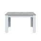 Mesa comedor Kendra extensible cemento/blanco