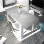 Mesa comedor Kendra extensible cemento/blanco