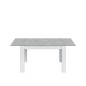 Mesa comedor Kendra extensible cemento/blanco