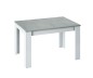 Mesa comedor Kendra extensible cemento/blanco