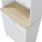 Mueble auxiliar cocina Kira 4p+1c blanco Artik/roble canadian