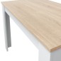 mesa comedor Cloe fija roble canadian/blanco artik