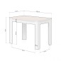 mesa comedor Cloe fija roble canadian/blanco artik