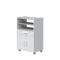 Mueble microondas Tidy 1c+2p en blanco artik/cemento