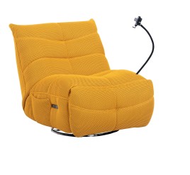 Sillon Gamer Damian relax manual en color amarillo