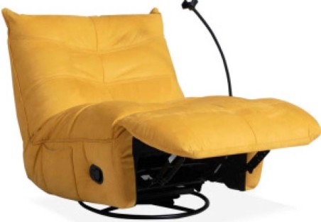 Sillon Gamer Damian relax manual y balancin en color amarillo