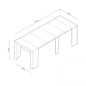 Mesa comedor-consola multifuncion Allongo-Kendra extensible en blanco roble