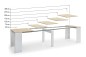 Mesa comedor-consola multifuncion Allongo-Kendra extensible en blanco roble