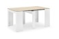 Mesa comedor-consola multifuncion Allongo-Kendra extensible en blanco roble