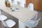 Mesa comedor-consola multifuncion Allongo-Kendra extensible en blanco roble