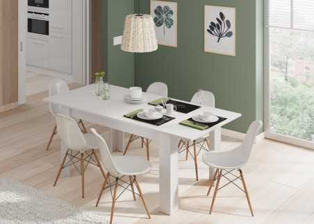 Mesa comedor Kendra extensible blanco artick