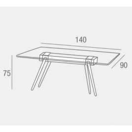 Mesa de comedor modelo omara