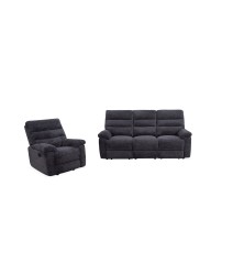 Sofá tres plazas Venecia electrico regalo sillón relax Venecia Tela gris oscuro