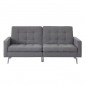 Sofa cama new york, clic clak en tela gris