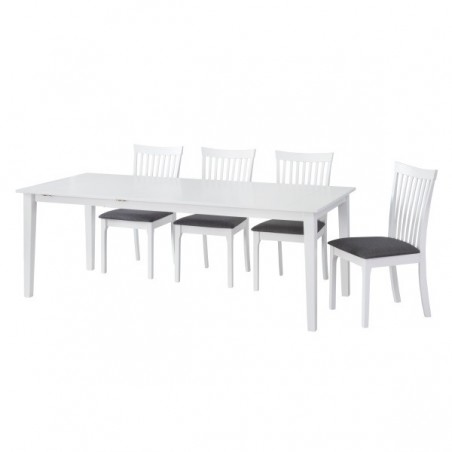 MESA DECOMEDOR MODELO BELFORT LACADA EN BLANCO