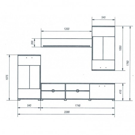 Composición de salón modelo antígona