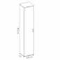 Armario de 1 puerta multiusos modelo fit en blanco