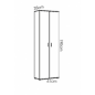 Armario 2 puertas modelo fit multiusos 6 estantes en blanco