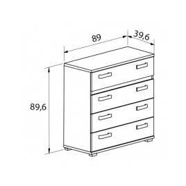 Copy of dormitorio modelo priego en color cambria grafito luces leds