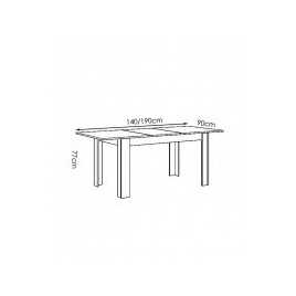 Mesa de comedor extensible dine