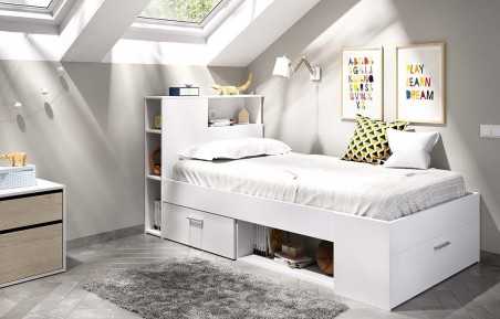 CAMA COMPACTA LANKA CON CABEZAL CAJONES Y ARCON dormitorios juveniles 226,00 € 186,78 €