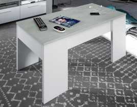 Mesa de centro modelo lia-flow, cemento/blanco artik