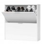 Zapatero modelo Basic dos puertas en blanco (16 pares)