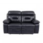 Conjunto sofas 3+2 plazas modelo  roosevelt electrico en piel color marino