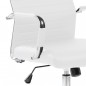 Silla oficina belsa en blanco y negro patas cromo