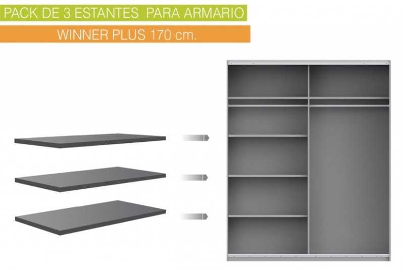 Lote de 3 estantes 82x42 cm winner plus