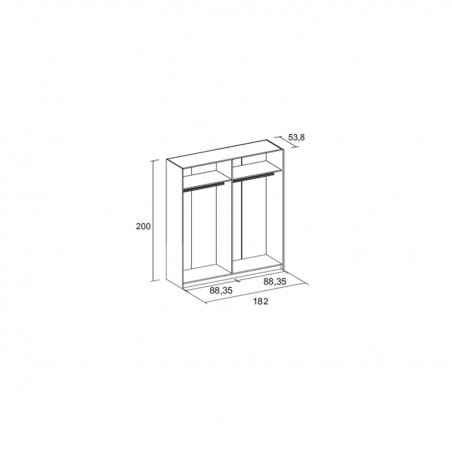 Copy of armario de correderas winner 170x210 blanco