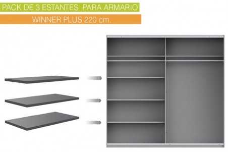 Lote 3 estantes 107x42 cm winner plus