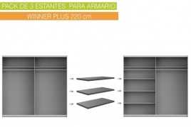 Lote 3 estantes 107x42 cm winner plus