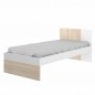 Cama juvenil dina 90x190 natural y blanco