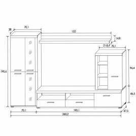 Composición de salón modelo lotto