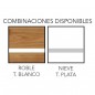 Dormitorio Puzzle 13 en roble y blanco