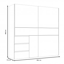 copy of Copy of armario de correderas winner 170x210 blanco