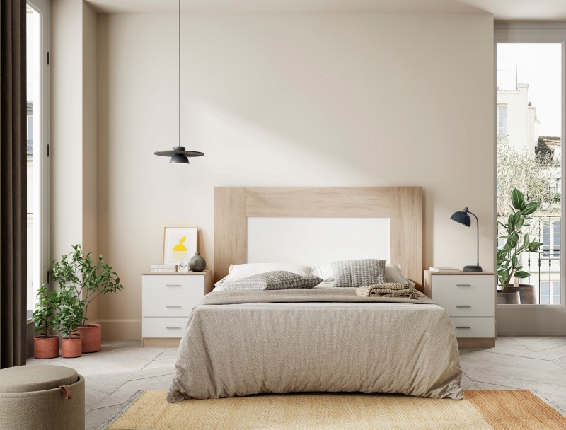 Cama tapizada de 140 x 200 cm con iluminación LED, cajones, cama doble, cama  juvenil (sin colchón)