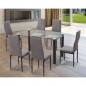 Conjunto de Oferta mesa comedor+6 sillas modelo Juri negro